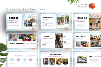 Y2K Gradient School Memoar PowerPoint Template